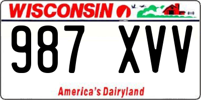 WI license plate 987XVV