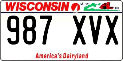 WI license plate 987XVX