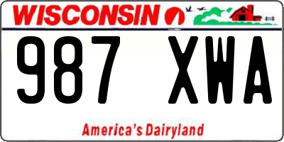 WI license plate 987XWA