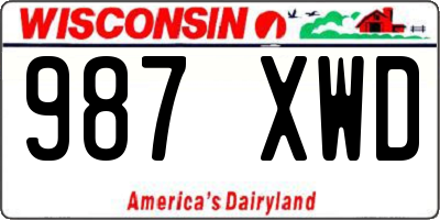 WI license plate 987XWD