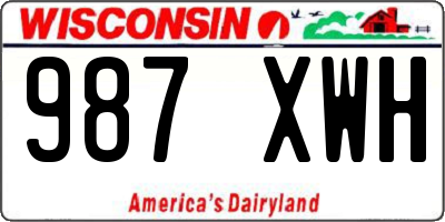 WI license plate 987XWH
