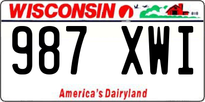 WI license plate 987XWI