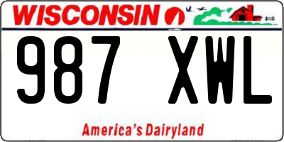 WI license plate 987XWL