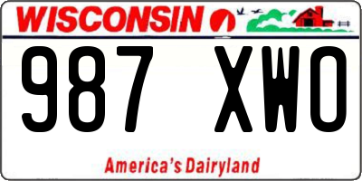 WI license plate 987XWO