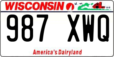 WI license plate 987XWQ