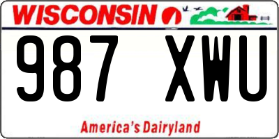 WI license plate 987XWU