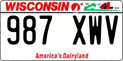 WI license plate 987XWV
