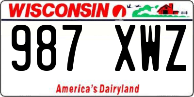 WI license plate 987XWZ