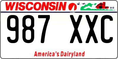 WI license plate 987XXC