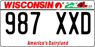 WI license plate 987XXD