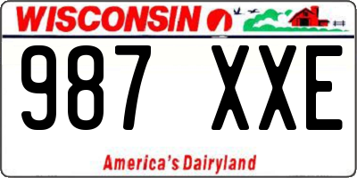 WI license plate 987XXE