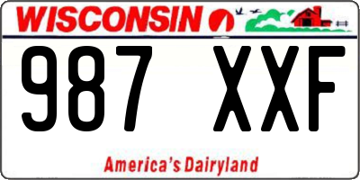 WI license plate 987XXF