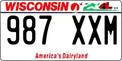 WI license plate 987XXM