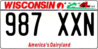 WI license plate 987XXN