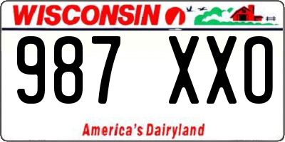 WI license plate 987XXO