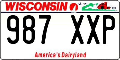 WI license plate 987XXP