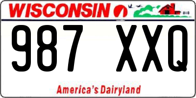 WI license plate 987XXQ