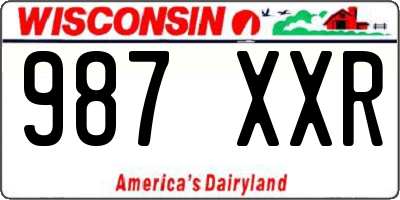 WI license plate 987XXR