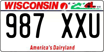 WI license plate 987XXU