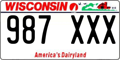 WI license plate 987XXX