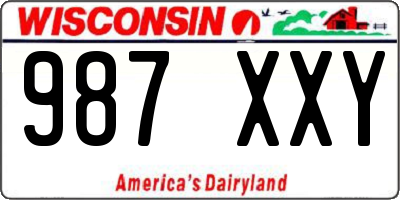 WI license plate 987XXY
