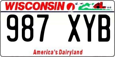 WI license plate 987XYB