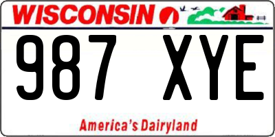 WI license plate 987XYE