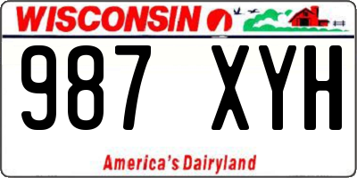 WI license plate 987XYH