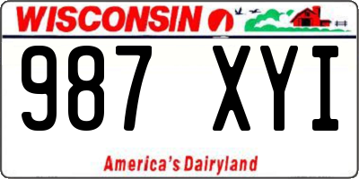 WI license plate 987XYI