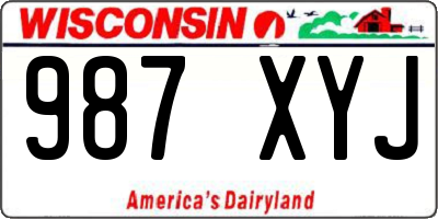 WI license plate 987XYJ