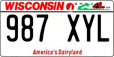 WI license plate 987XYL