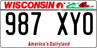 WI license plate 987XYO