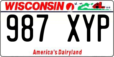 WI license plate 987XYP