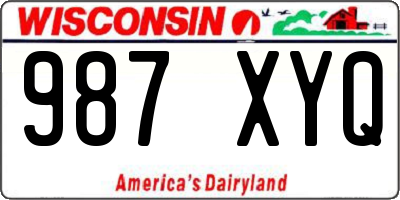 WI license plate 987XYQ