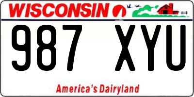WI license plate 987XYU