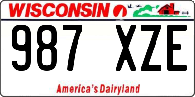 WI license plate 987XZE