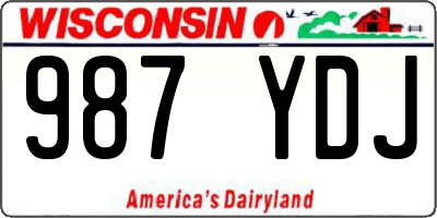 WI license plate 987YDJ
