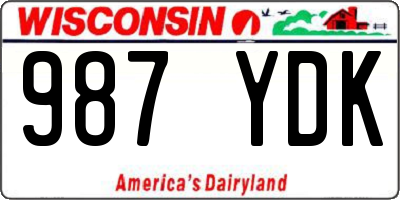 WI license plate 987YDK