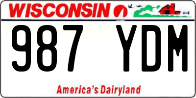 WI license plate 987YDM