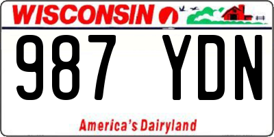 WI license plate 987YDN