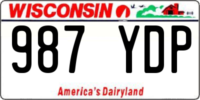 WI license plate 987YDP