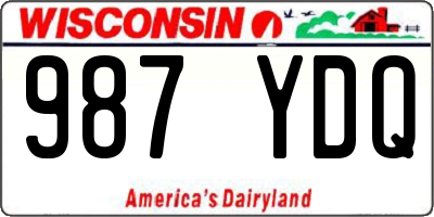 WI license plate 987YDQ