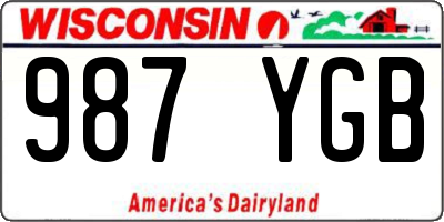 WI license plate 987YGB