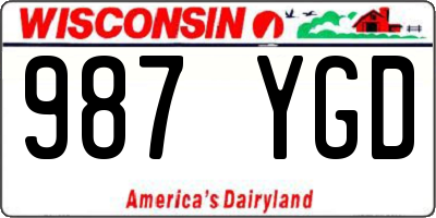 WI license plate 987YGD