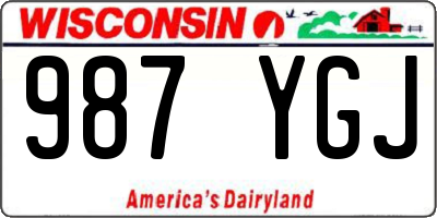 WI license plate 987YGJ
