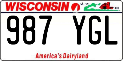 WI license plate 987YGL