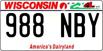 WI license plate 988NBY