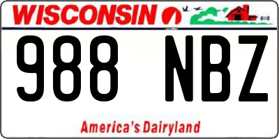WI license plate 988NBZ