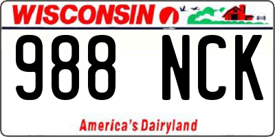 WI license plate 988NCK