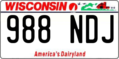 WI license plate 988NDJ
